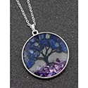 Necklace Tree of Life Round Lapis Lazuli
